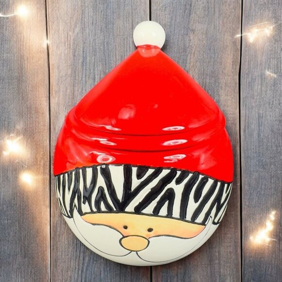 Heartfelt Kitchen Creations Wild About Santa Goody Jar Ceramic Canister 3 Piece - Picture 1 of 16